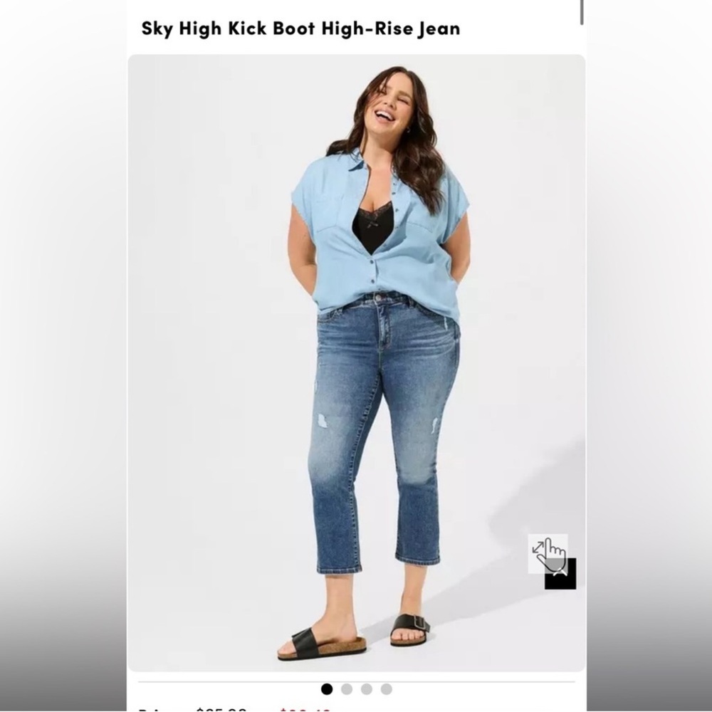 Torrid Size 26R: Blue High-Rise Sky High Kick-boot Jeans